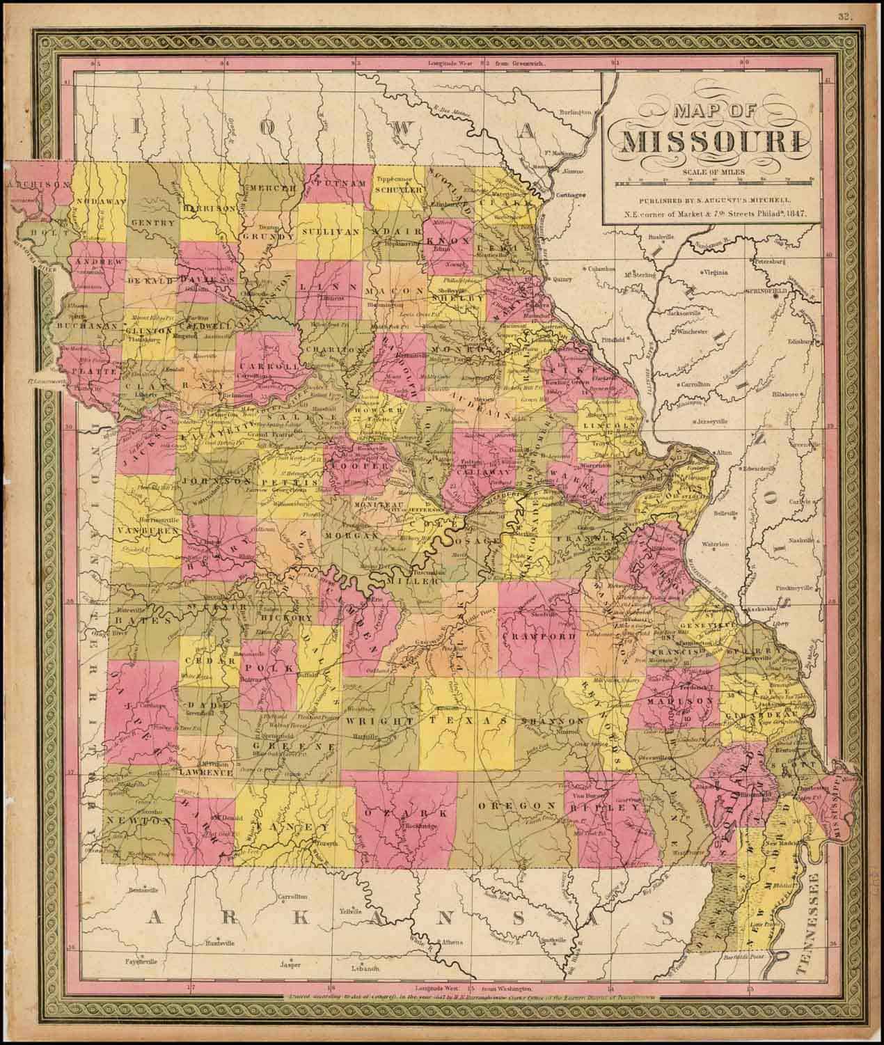 1847 Map of Missouri
