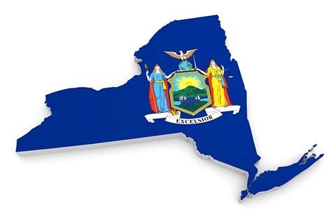 New York State Flag Map