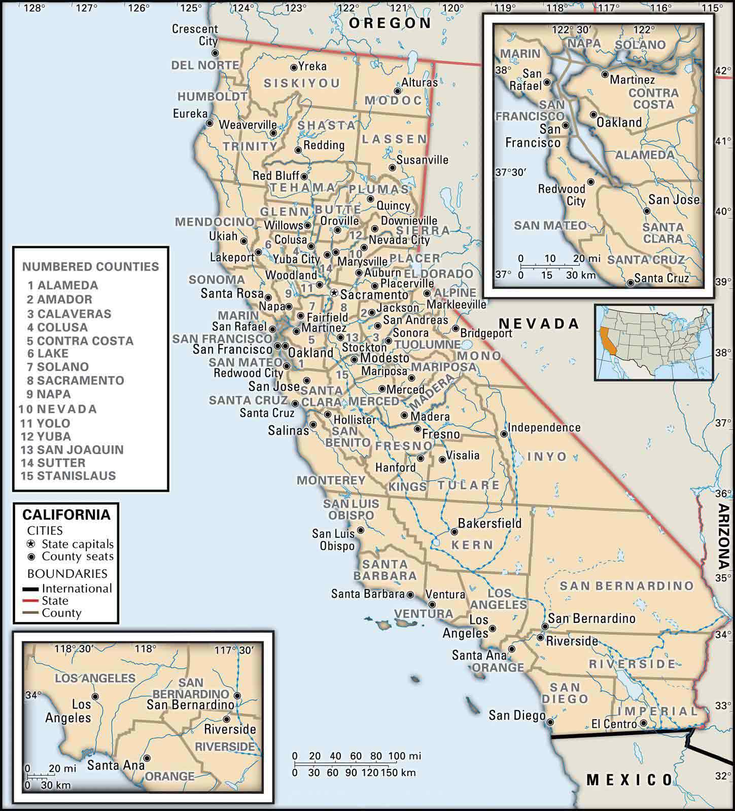 california map with counties and cities Old Historical City County And State Maps Of California california map with counties and cities