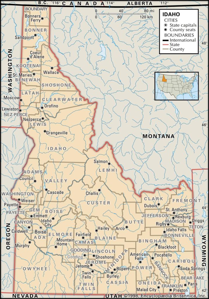 Old Historical City County and State Maps of Idaho Old Historical City County and State Maps of Idaho