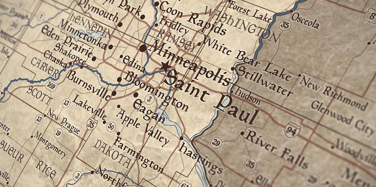 Standard map of Carver County, Minnesota. St. Paul : Minnesota Map  Publishing Co., 1913